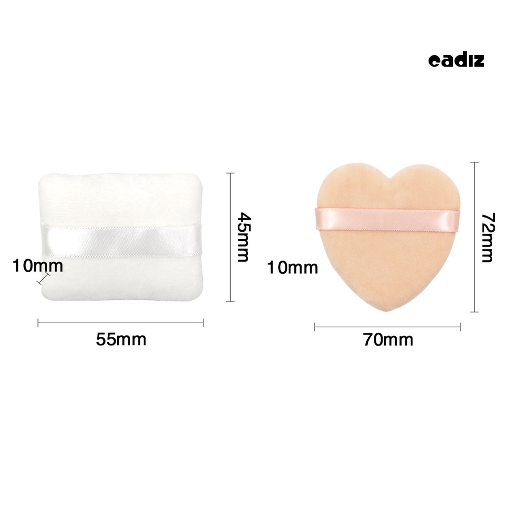 Mút Trang Điểm Cotton Độ Đàn Hồi Cao Hình Trái Tim Có Thể Tái Sử Dụng Cho Nữ