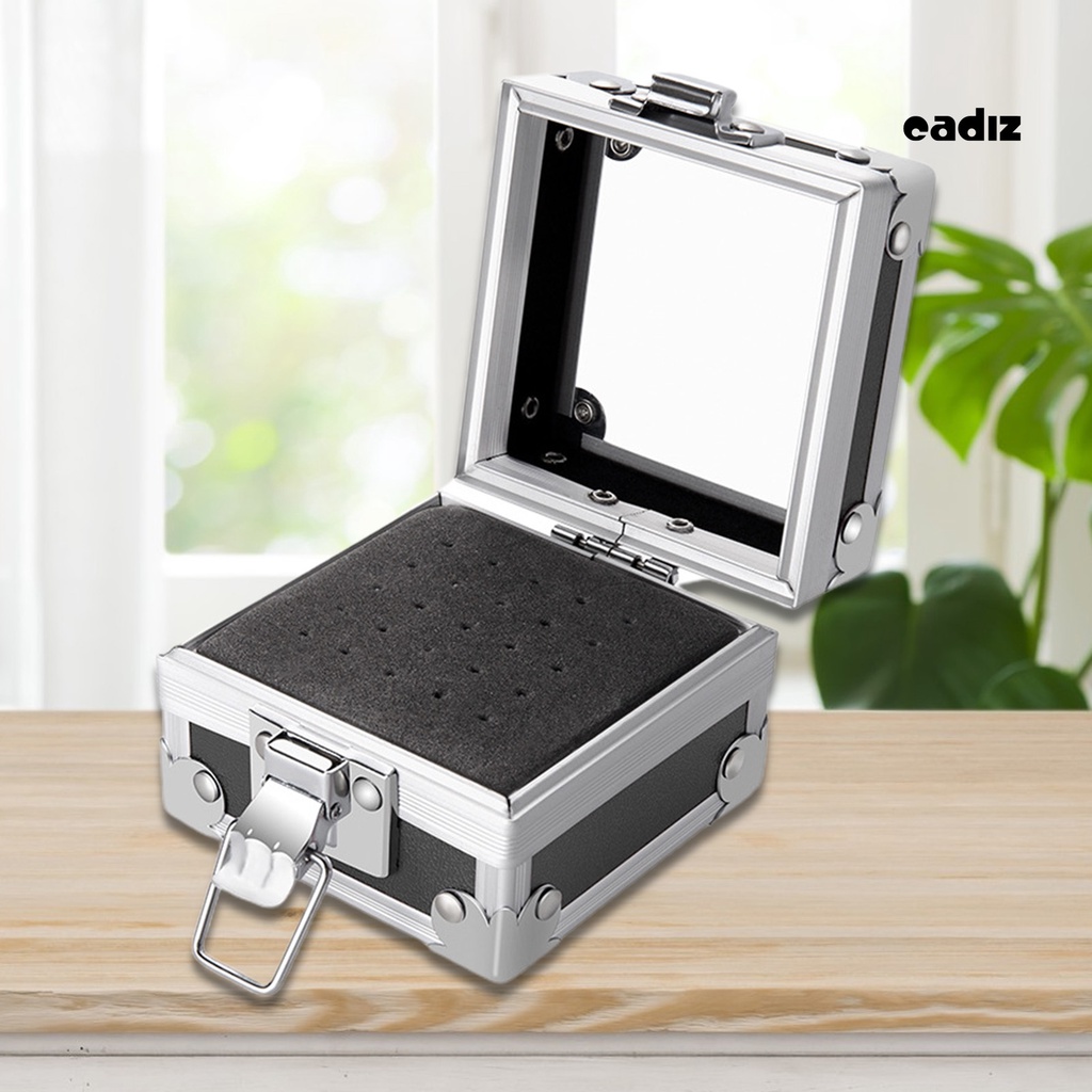 Giá Đỡ Mũi Khoan Móng Tay 25 Ngăn Trong Suốt Chống Rơi Tiện Dụng Cho Salon