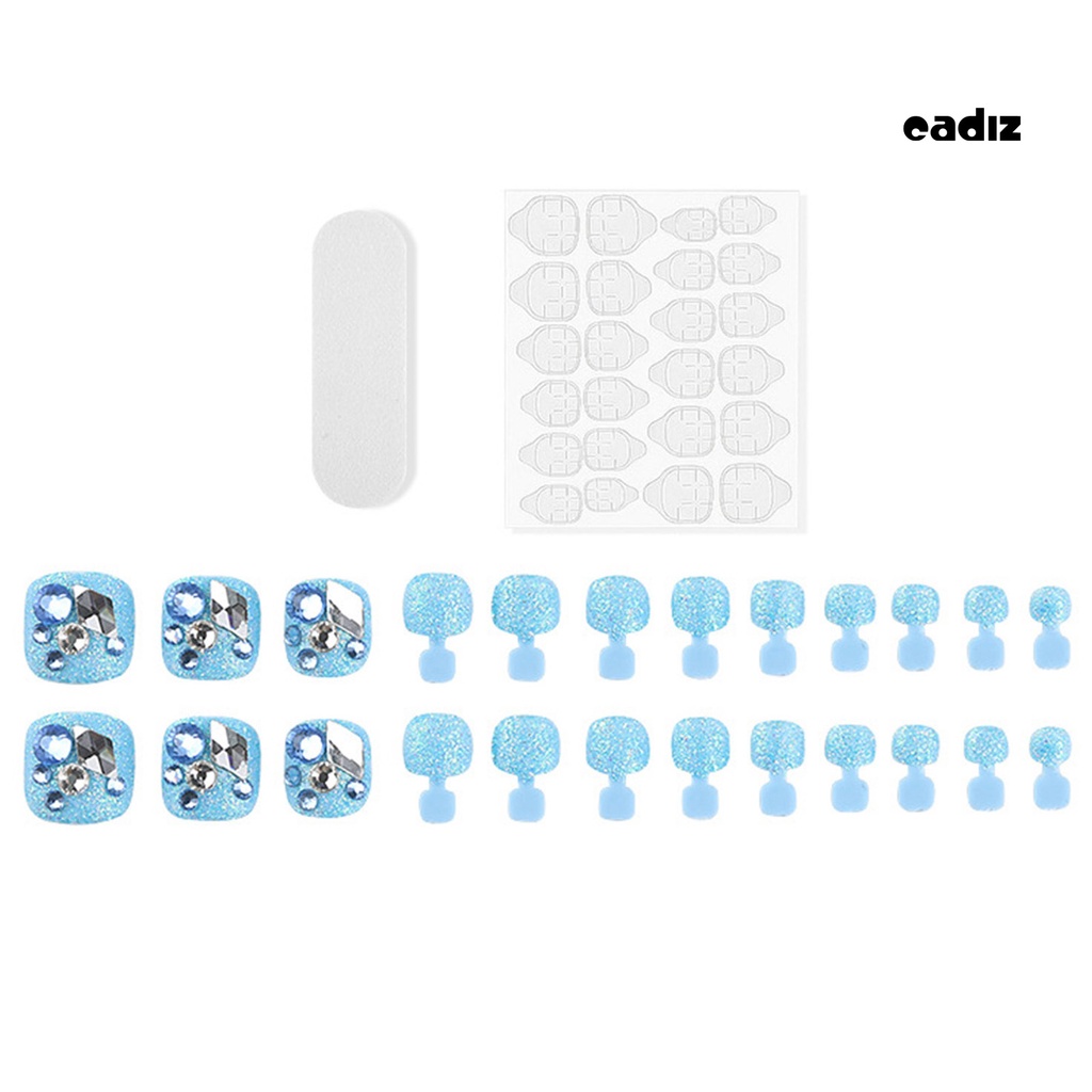 1 Bộ Móng Chân Giả Có Độ Bóng Cao Lấp Lánh Thời Trang Mùa Hè