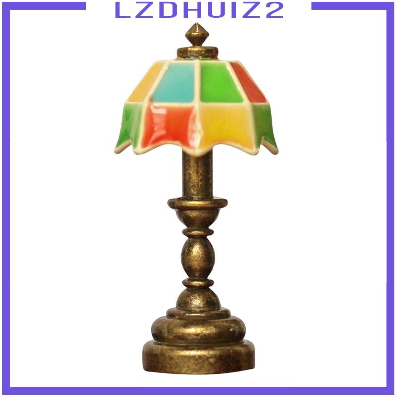 Đèn Bàn Mini Màu Be Trang Trí Nhà Búp Bê 1: 12