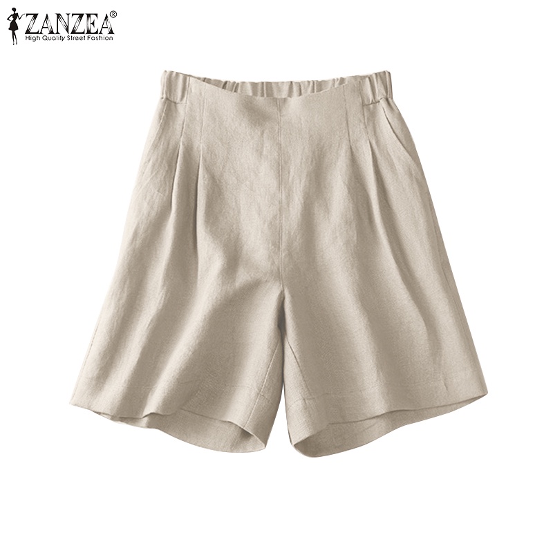 Quần short nữ ZANZEA lưng cao thời trang đường phố