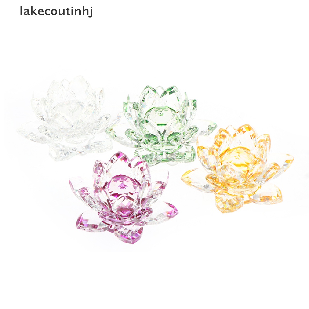 Tượng Kính Thủ Công Hình Hoa Sen Pha Lê 60mm Trang Trí
