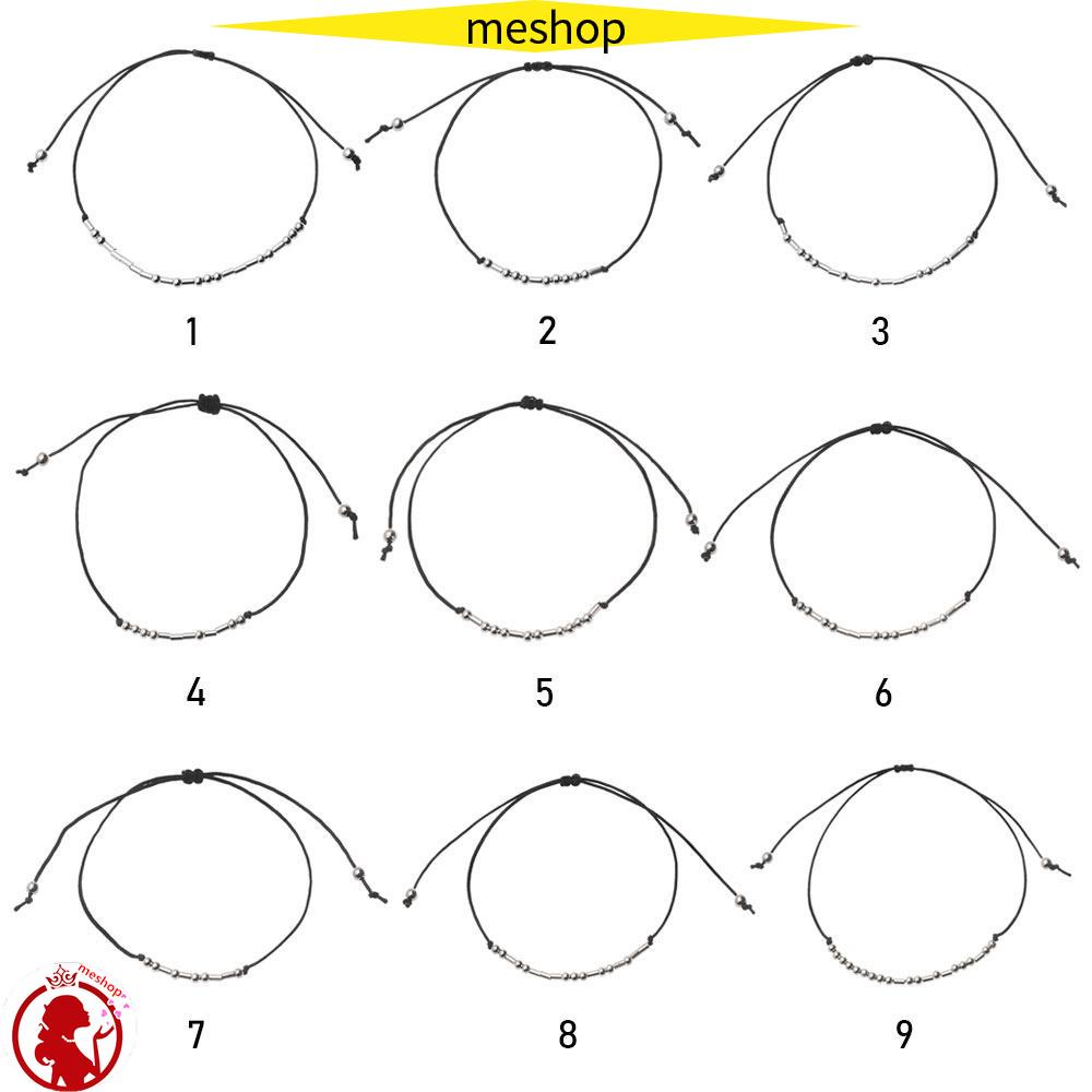 Vòng Đeo Tay Mã Morse Có Thể Điều Chỉnh Dành Cho Nam|Phụ Kiện Trang Trí Màu Sắc Xinh Xắn