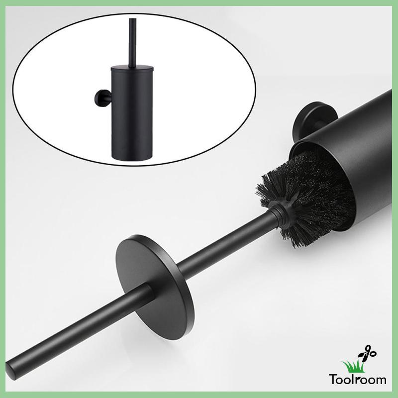 Đầu Bàn Chải Vệ Sinh Toilet Gắn Tường Màu Đen Nhám Tiện Dụng