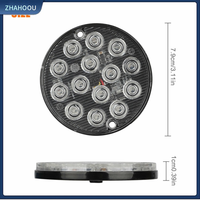 ☃Nhà Cửa☃ Set 2 Đèn Phanh 14 Bóng Led 3-inch Dạng Tròn Chống Thấm Nước Cho Xe Tải