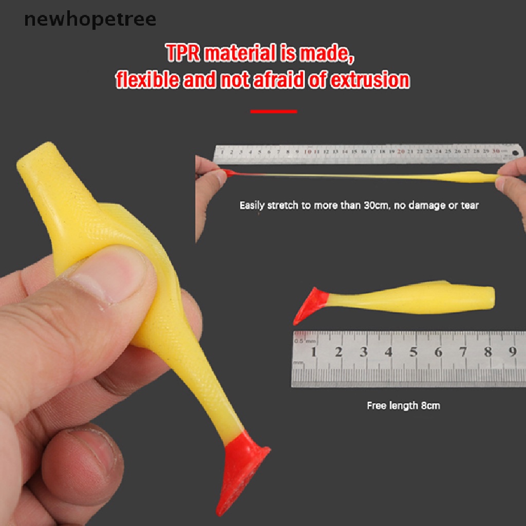 Bộ 6 Mồi Câu Cá Giả Bằng Cao Su Silicone Mềm 8Cm