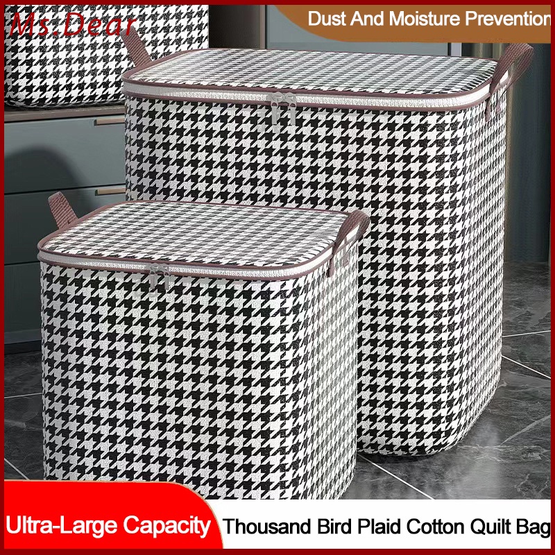 Túi Đựng Chăn Mền Bằng Vải Không Dệt Gọn Nhẹ Chống Ẩm / Bụi Bẩn Có Khóa Kéo Đôi