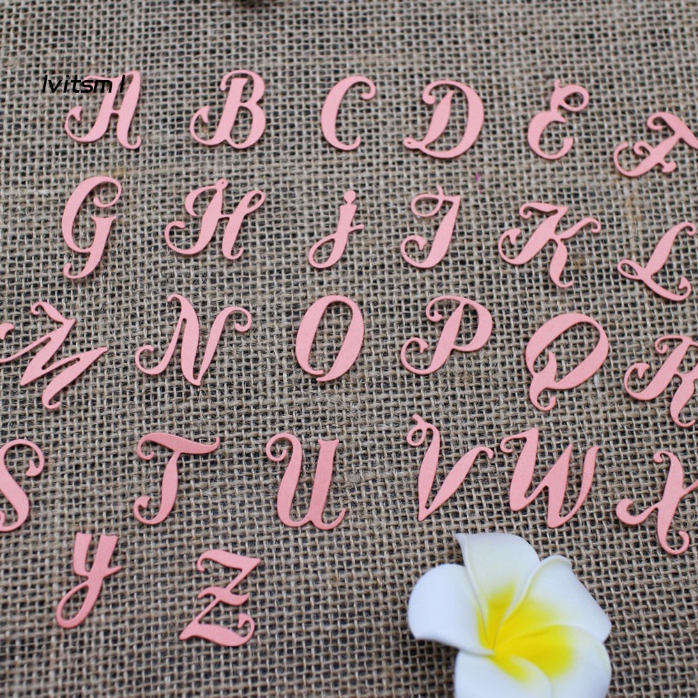 Khuôn Cắt Giấy Làm Từ Kim Loại Hình Chữ Cái Alphabet Trang Trí Scrapbook