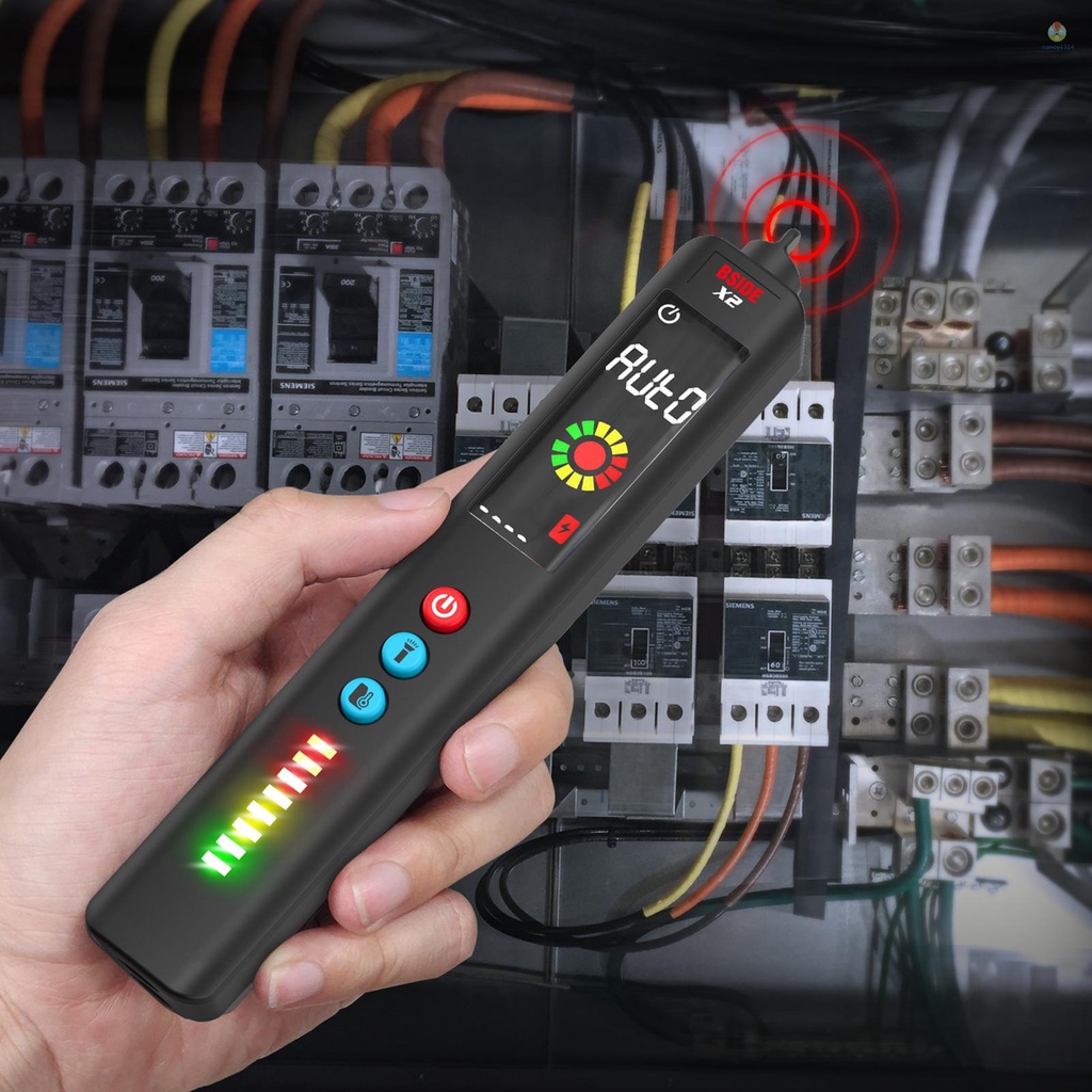 Bút Đo Nhiệt Độ Hồng Ngoại Kỹ Thuật Số Thông Minh BSIDE X2 Màn Hình LCD AC DC Đèn Pin LED Độ Nhạy Cao Và Nhạy Cảm Đa Năng