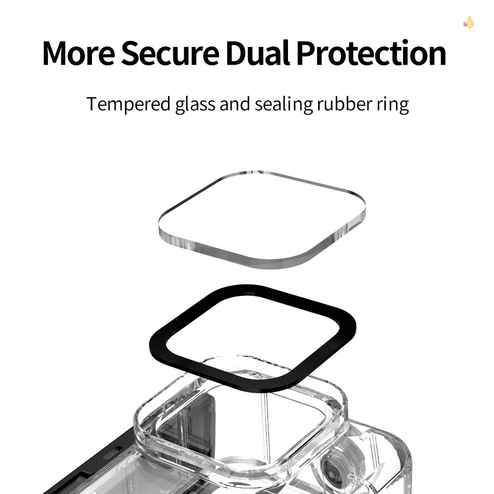 TELESIN Vỏ Bảo Vệ Chống Thấm Nước 45m / 148ft Thay Thế Chuyên Dụng Cho Máy Ảnh 9 10