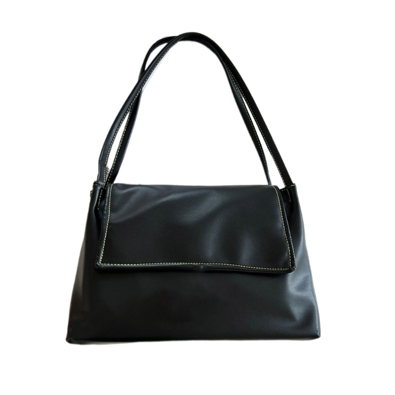 Túi Xách Da PU Màu Trơn Sức Chứa Lớn Dễ Phối Đồ Đa Năng Cho Nữ