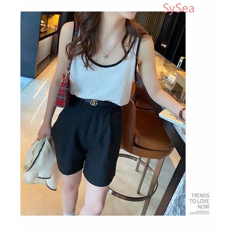 Áo Hai Dây Cổ Chữ U Dáng Rộng Thời Trang Mùa Hè Plus Size Cho Nữ