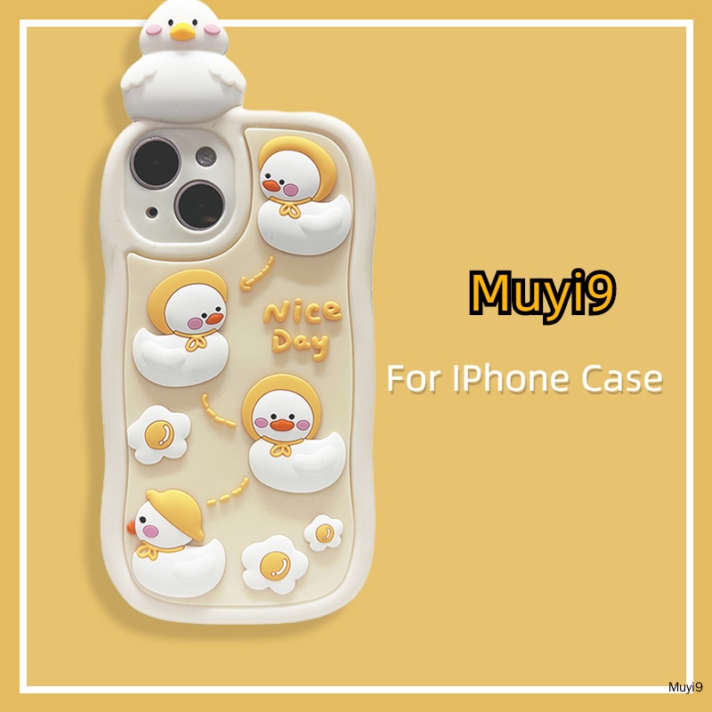 Ốp Điện Thoại Silica Gel Mềm Hình Chú Vịt 3D Dễ Thương Cho IPhone14ProMax 13ProMax 12 Pro MAX / 11Promax 14 / 13Pro