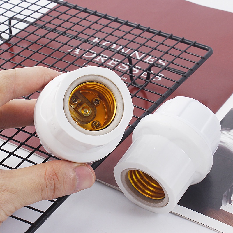 Đuôi Đèn Sứ E27 Dạng Xoáy Cao Cấp Chịu Nhiệt Độ, Cách Điện, An Toàn Khi Sử Dụng