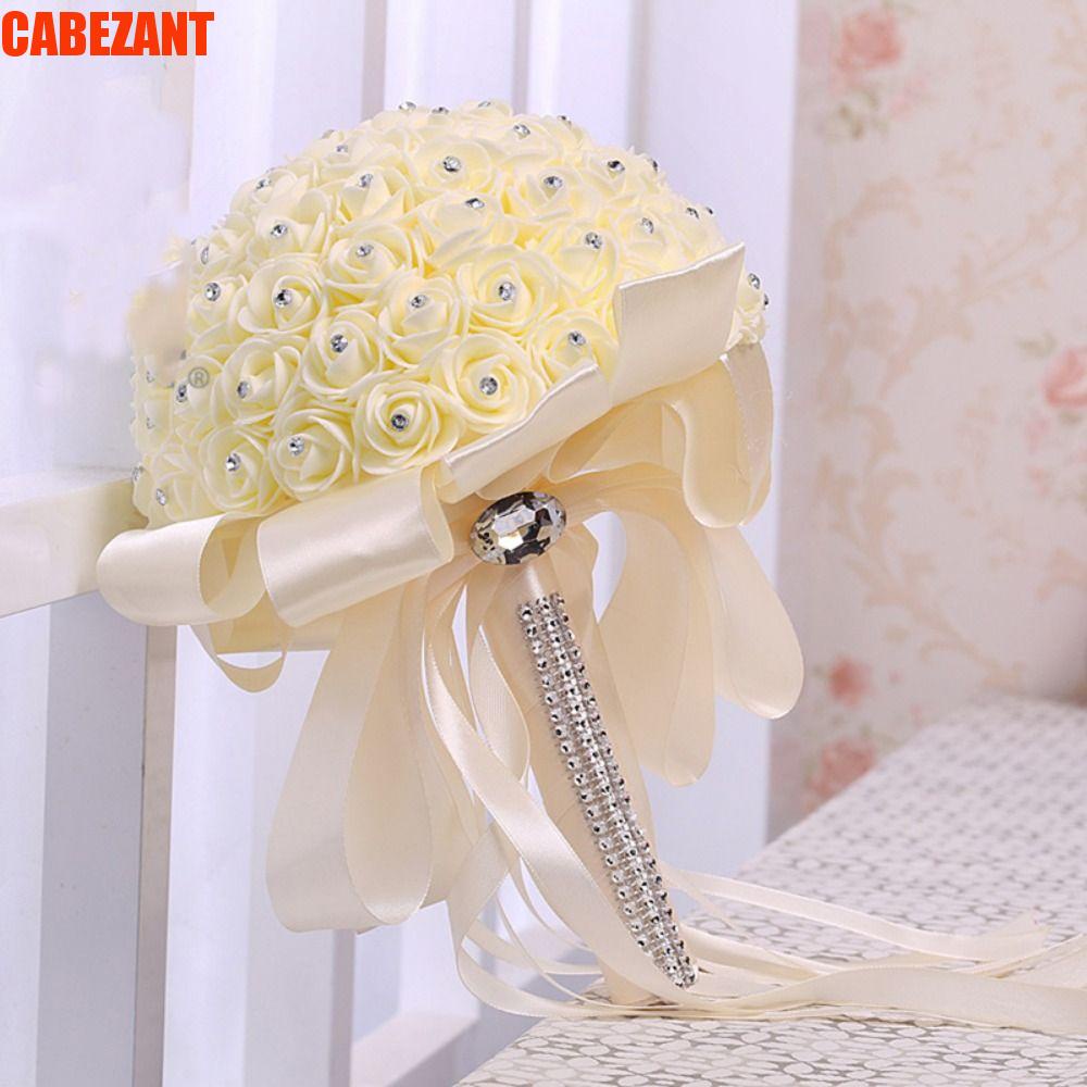 Bó Hoa Nhân Tạo Handmade Có Tay Cầm|Hoa Hồng Xốp Trang Trí Tiệc Cưới