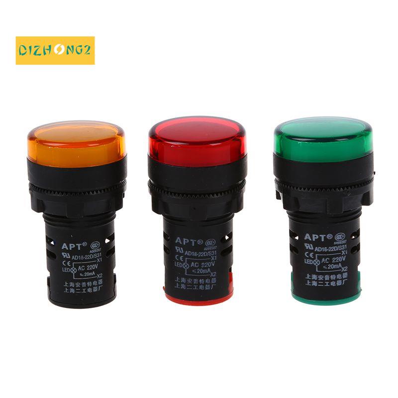 Set 3 Bảng Đèn LED 22Mm AC 220V Ánh Sáng Đỏ / Vàng