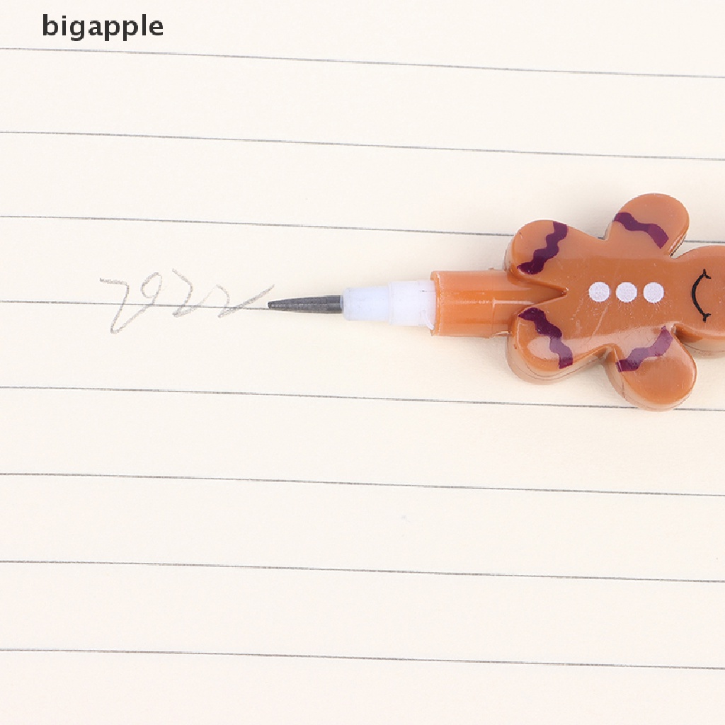 Bigapple Bộ 5 Bút Chì Vẽ Xếp Chồng Lên Nhau Hình Bánh Gừng Giáng Sinh Dành Cho Học Sinh RDG