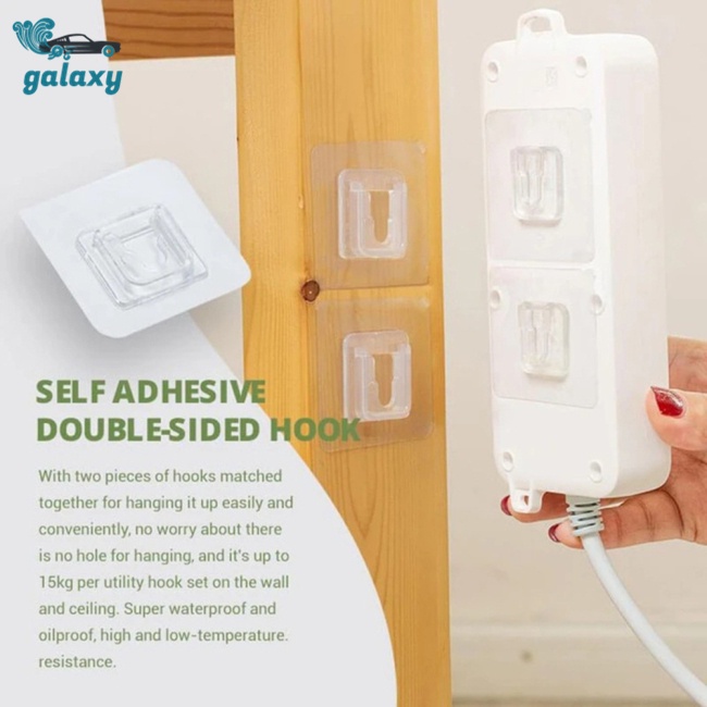 Galaxy Móc Treo Đồ Dán Tường Hai Mặt Trong Suốt Có Giác Hút Tiện Dụng Cho Nhà Bếp