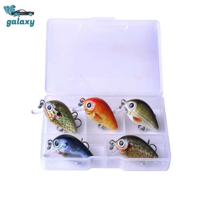 Galaxy Set 5 Mồi Giả Nhử Cá Mini 5 Màu 1.5g Kèm Hộp Đựng