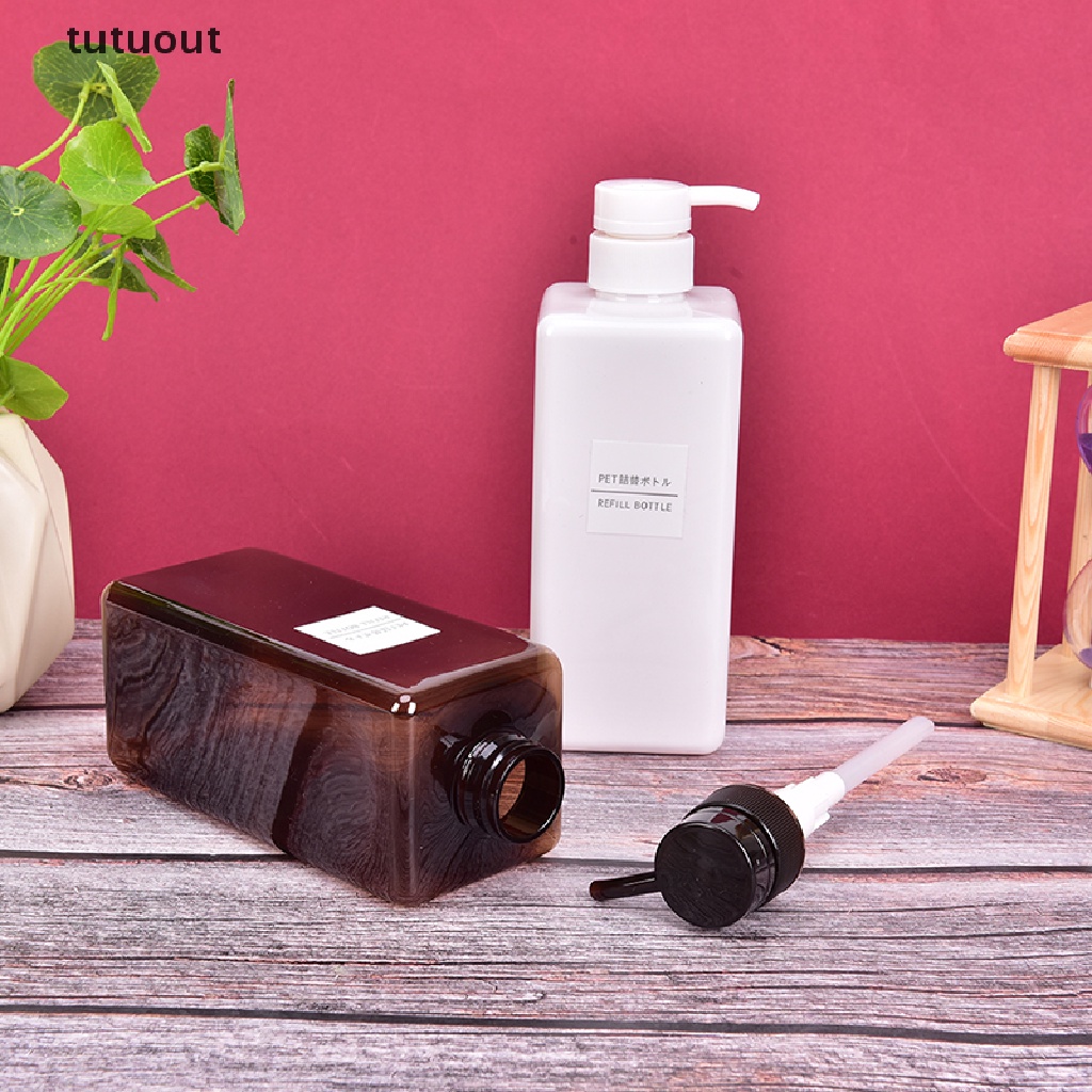 Bình Nhựa Rỗng 650ml Đựng Dầu Gội Sữa Tắm Tiện Dụng