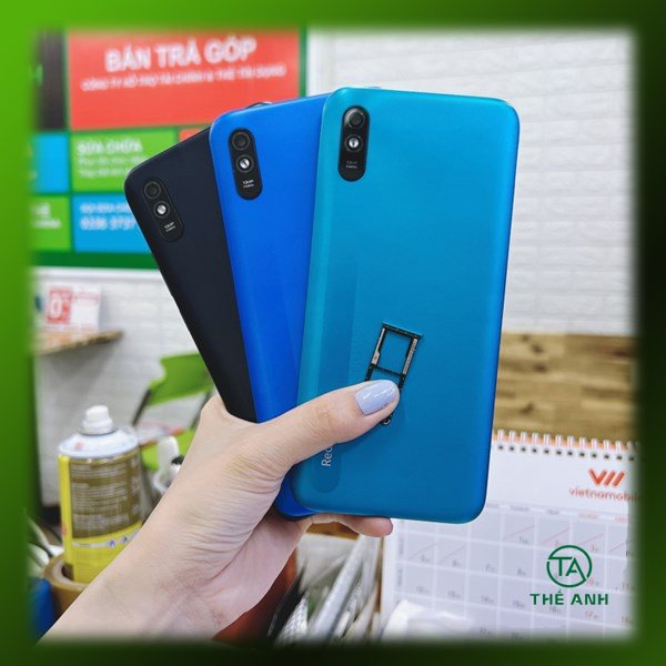 Bộ vỏ Xiaomi Redmi 9a hàng đẹp nấu máy hàng như hình.
