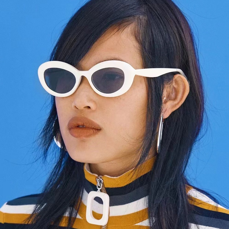 (AIMURUSI) COD Kính Mát Hình Oval Phong Cách Âu Mỹ Thời Trang Cho Nữ