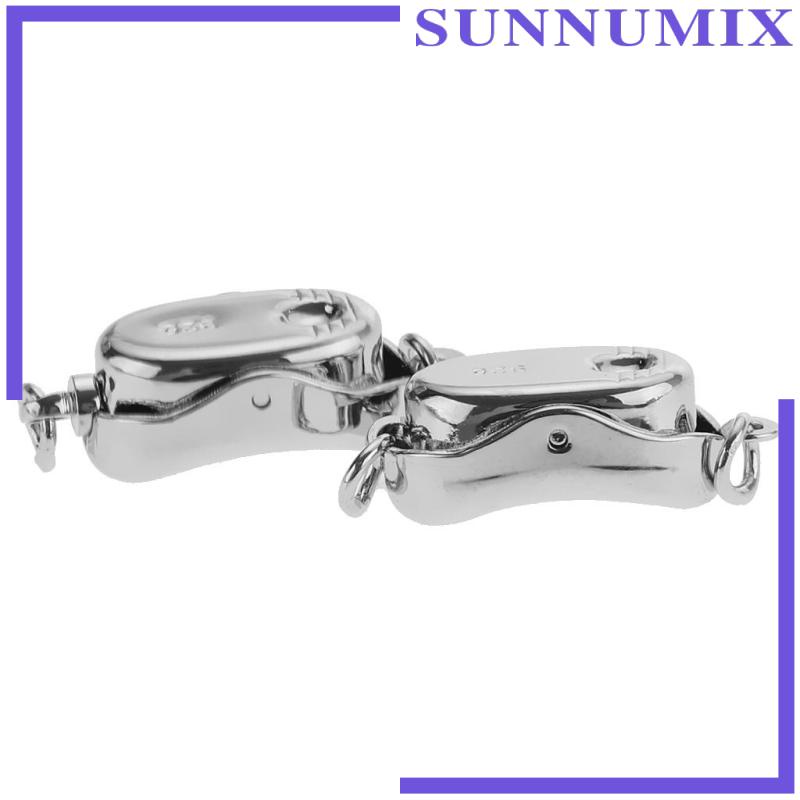 Set 2 Móc Cài Mạ Bạc 925 Dùng Làm Trang Sức Thời Trang