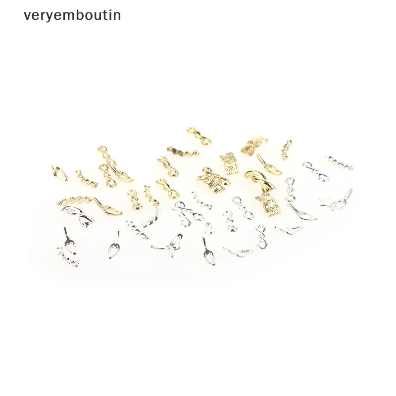 Set 10 / 20 Phụ Kiện Trang Trí Móng Tay Nghệ Thuật Kiểu Chuỗi Xích Màu Vàng / Bạc / Vàng Phong Cách