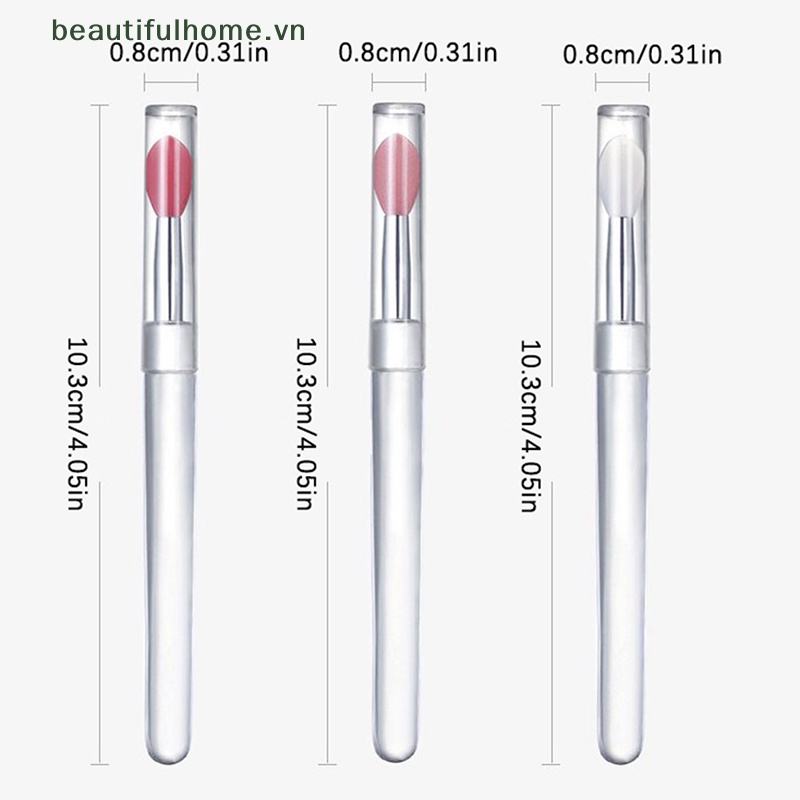 Bộ 3 Cọ Silicone Đắp Mặt Nạ Môi Chống Bụi Tiện Dụng