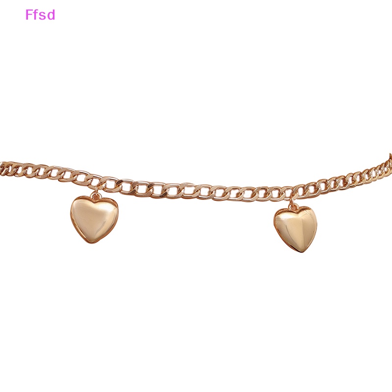 {Ffsd} Dây Xích Đeo Thắt Lưng Kim Loại Hình Trái Tim Thời Trang Đi Biển Phong Cách Gothic Quyến Rũ Dành Cho Nữ