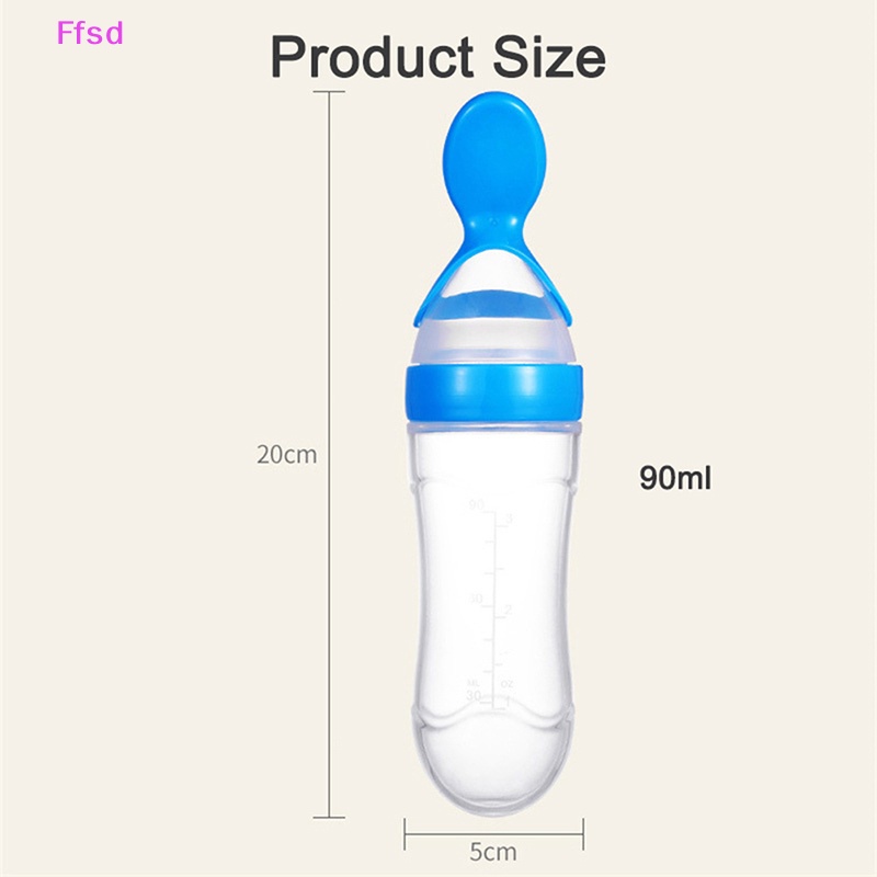 {Ffsd} Bình Sữa Silicone Nhỏ Giọt Có Muỗng Cho Trẻ Em * Bán Chạy