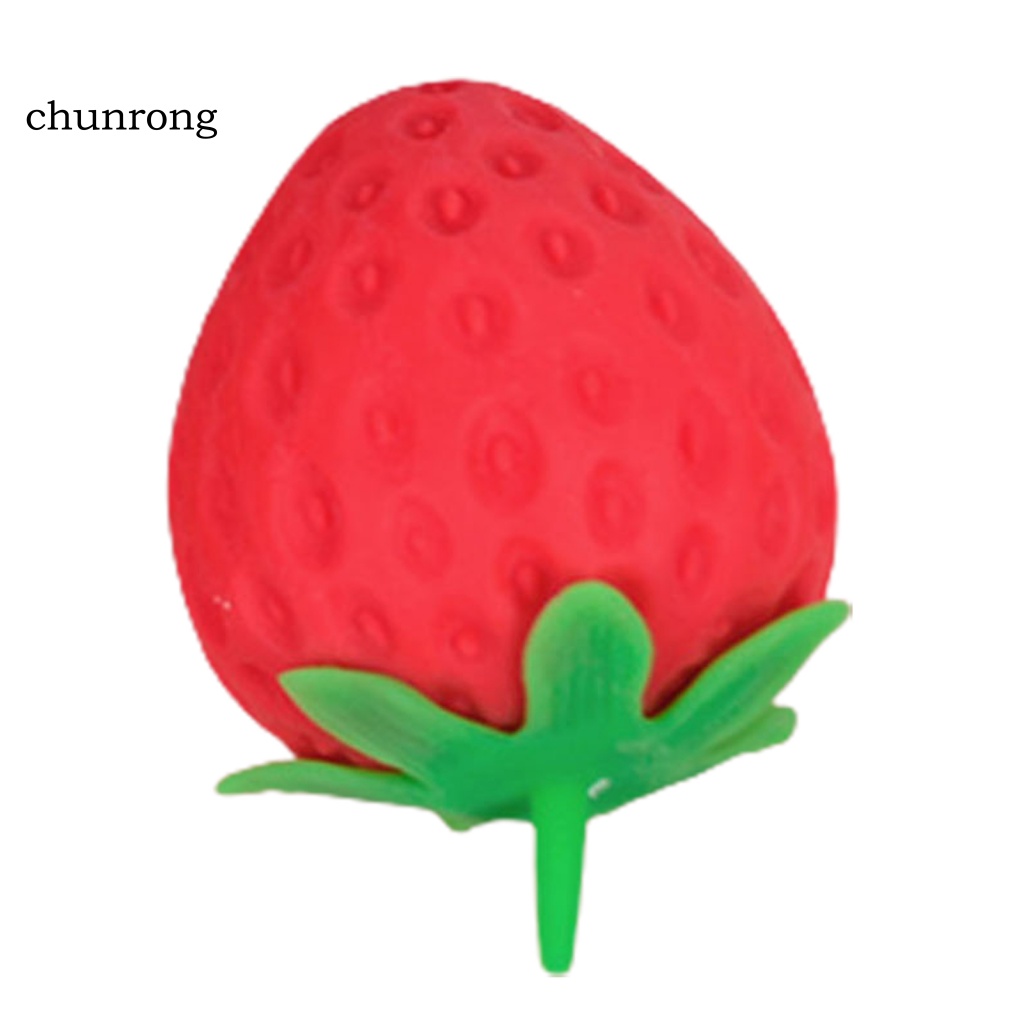 Đồ Chơi Bóp Hình Trái Dâu Chống Xé Rách Dễ Thương Cho Bé
