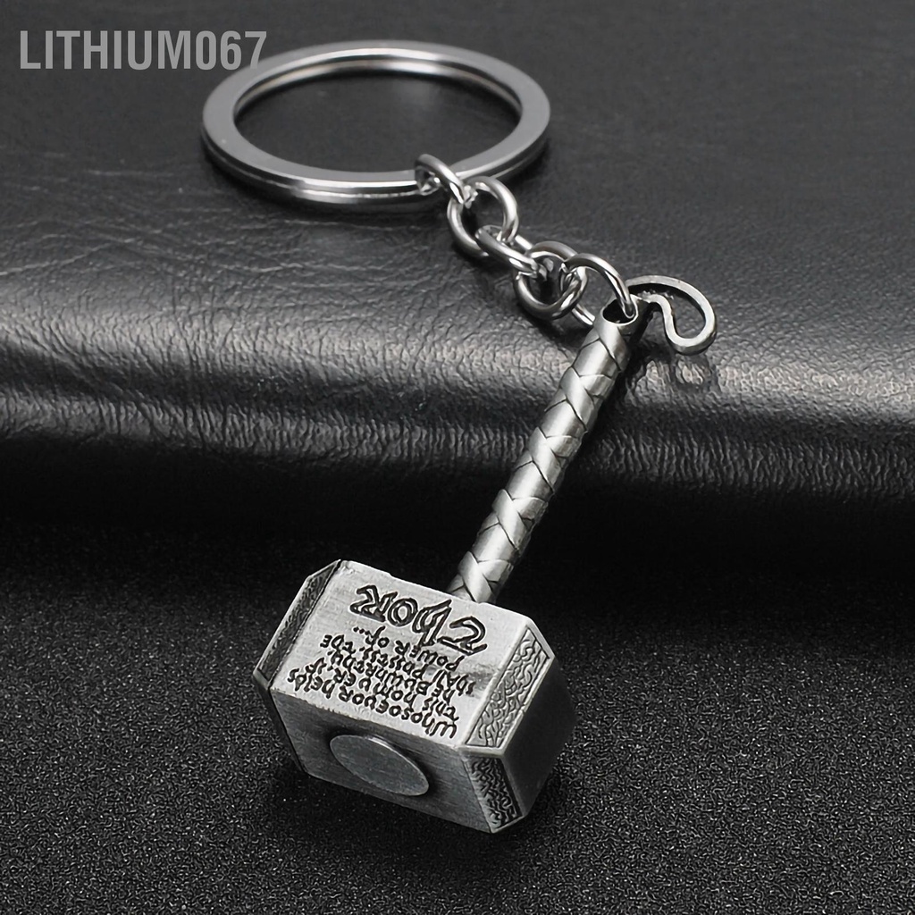 Lithium067 Móc Khóa Mini Di Động Thời Trang Hợp Kim Kẽm Chống Mài Mòn Búa Thor Quà Tặng