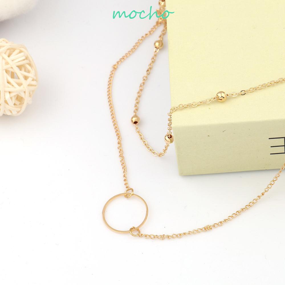 Vòng cổ Choker Hai Lớp Họa Tiết Hình Học Thời Trang Có Thể Điều Chỉnh Cho Nữ
