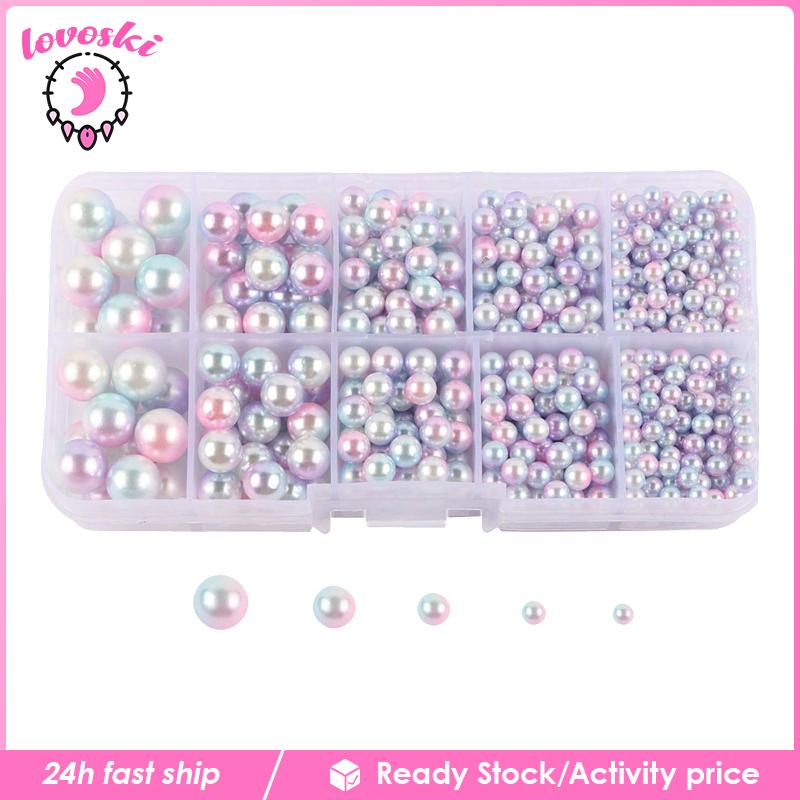 Chuỗi Hạt Ngọc Trai Nhân Tạo Màu Đen 4 / 5 / 6 / 8 / 10mm Làm Đồ Thủ Công