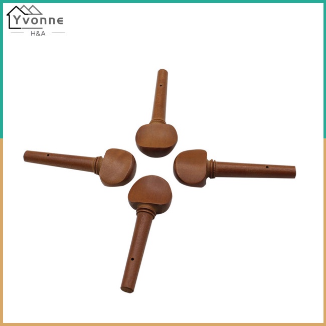 One Set 4 Chốt Chỉnh Dây Đàn Violin Bằng Gỗ Kích Thước 4 / 4