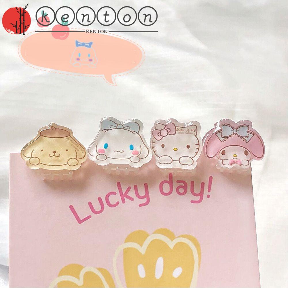 Kẹp tóc càng cua làm từ acrylic hình hoạt hình Hello Kitty Melody Cinnamoroll nhỏ dễ thương cho nữ