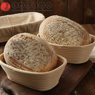 Rổ mây hình oval dùng ủ lên men bánh mì tiện dụng