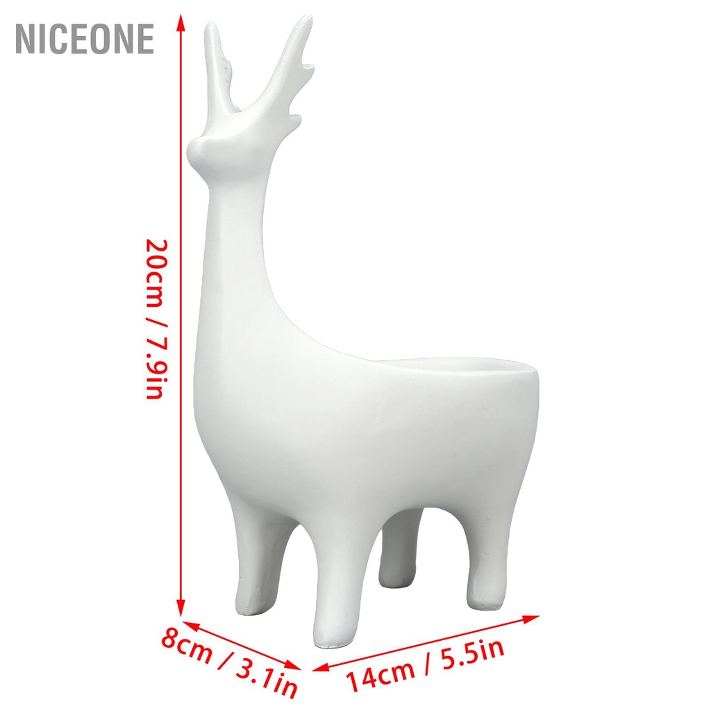 Hàng HOT NiceOne Hươu Dễ Thương Trang Trí Đồ Trang Trí Nhà Phòng Khách Cửa Hiên Kệ Móc Chìa Khóa Bắc Âu Hộp Bảo Quản Đơn Giản