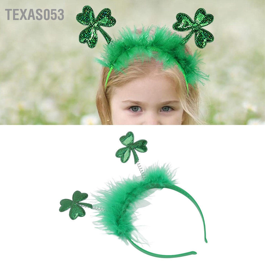 Texas053 Cỏ Ba Lá Đầu Nhựa Nhẹ Lông Vũ Tóc Cho Nữ Tự Làm