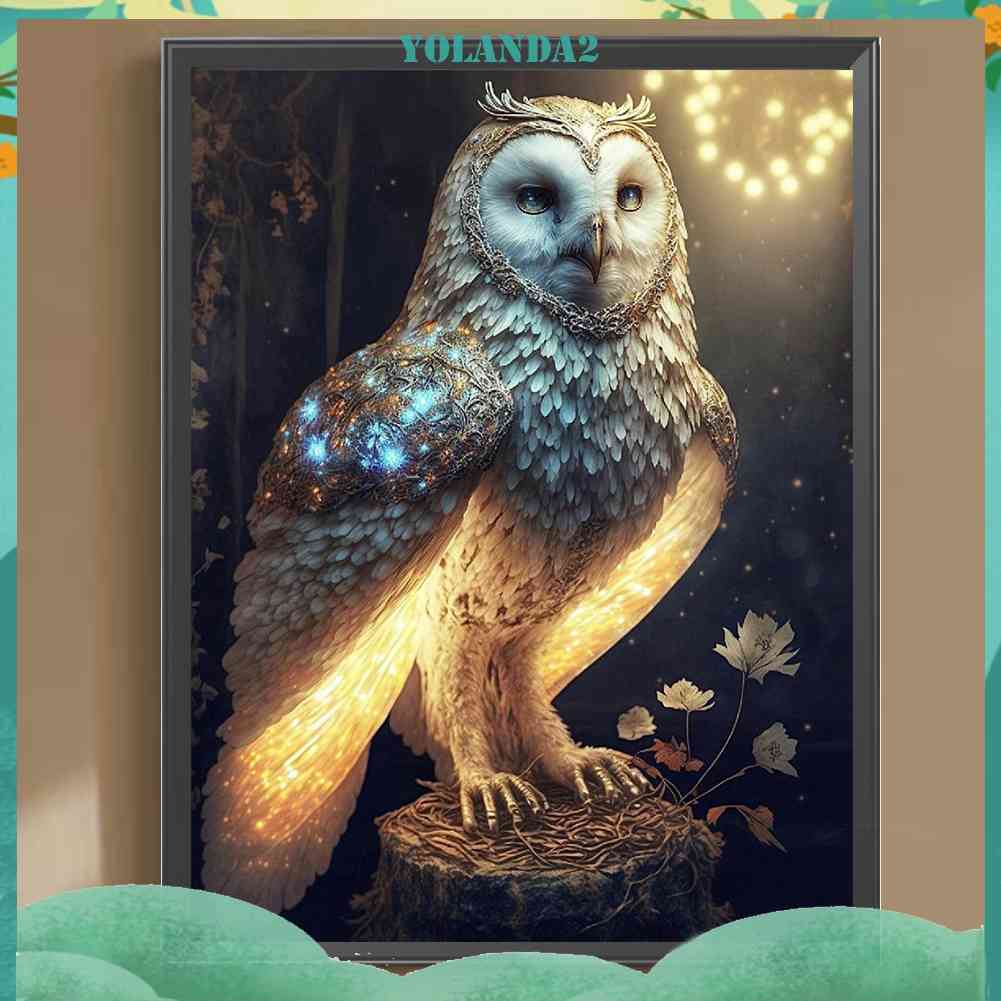 Tranh Đính Đá Kim Cương Toàn Bộ 5D DIY Hình Vẽ Con Cú