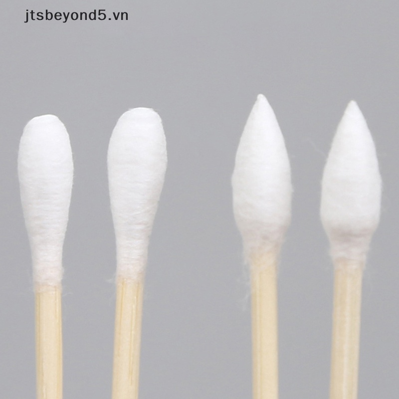 JY 100/200PCS dùng một lần nhà kép đầu tai làm sạch trang điểm Bông Swabs Chồi ..
