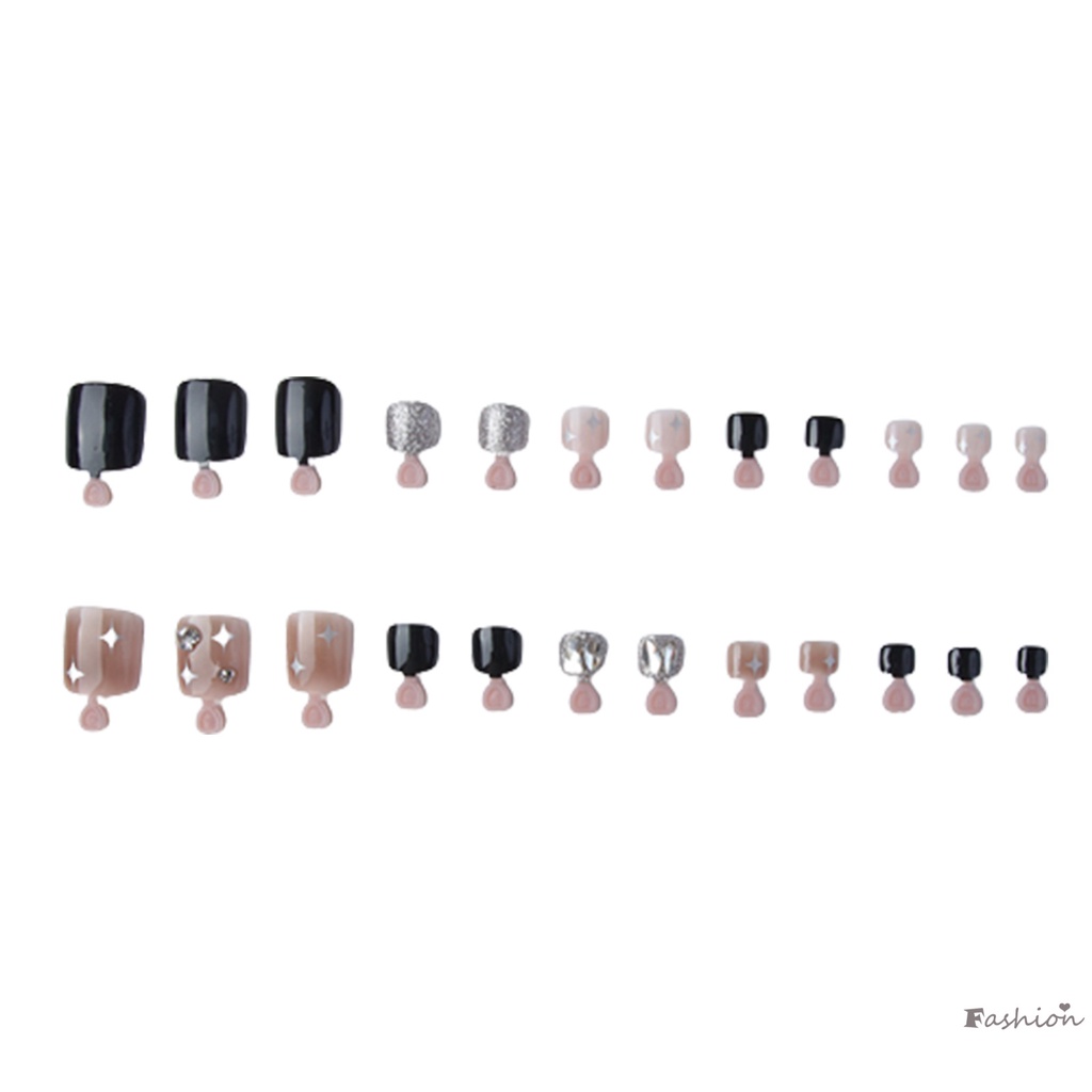 Móng Chân Giả Đính Ngôi Sao Lấp Lánh Phong Cách Vintage