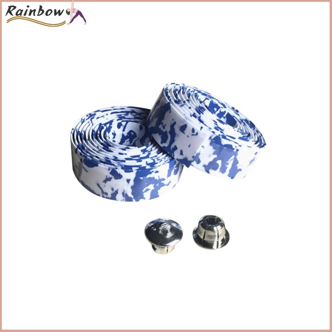 Dây Quấn Tay Lái Xe Đạp Bằng Xốp Mềm Chống Trượt Chống Mồ Hôi Kèm 2 Nút Cắm