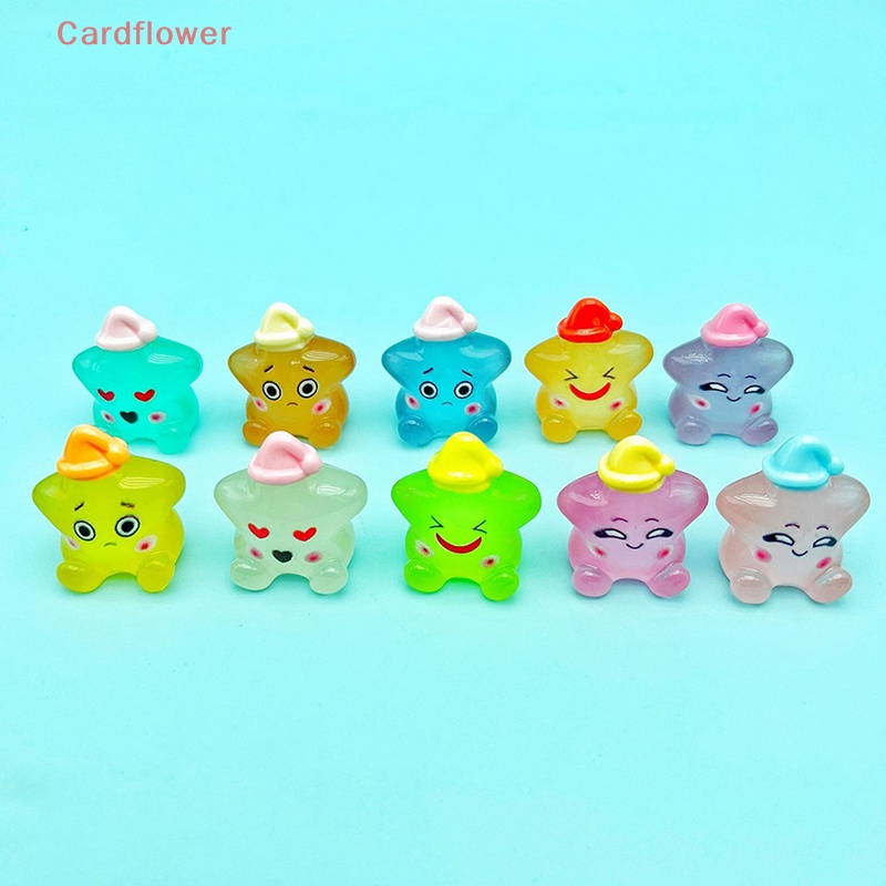 Bộ 2 Ngôi Sao Dạ Quang Mini Bằng Nhựa Resin Dễ Thương Dùng Trang Trí