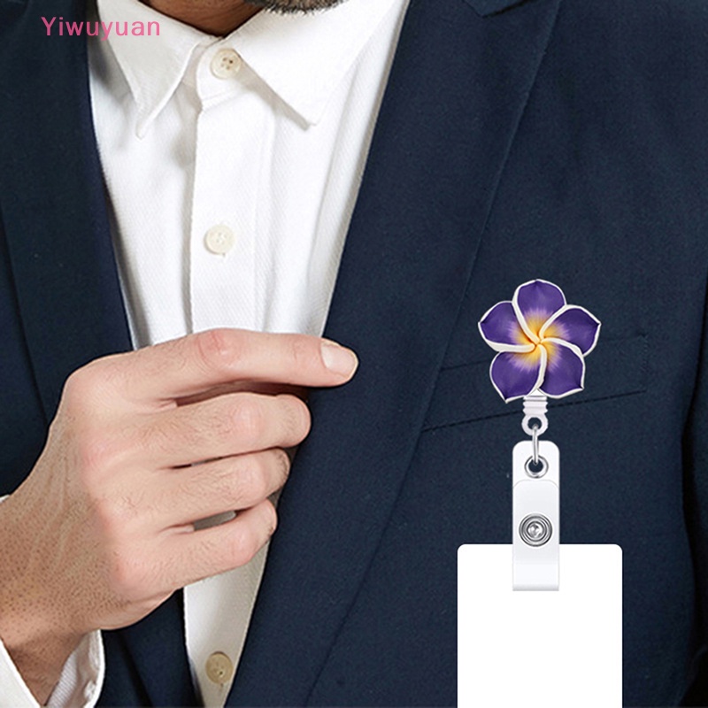 Kẹp Gắn Thẻ ID / Tên Hình Hoa Thu Gọn Được < Yiwuyuan > Mới