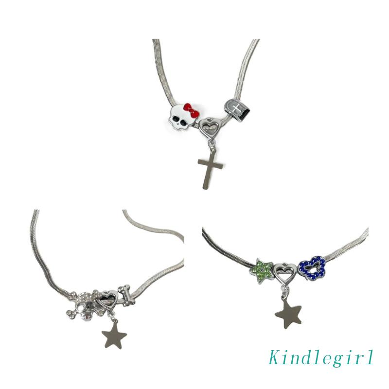 Vòng Cổ Choker Mặt Thánh Giá / Ngôi Sao / Trái Tim Phong Cách Cổ Điển Thời Trang Cho Nữ Y2K Je