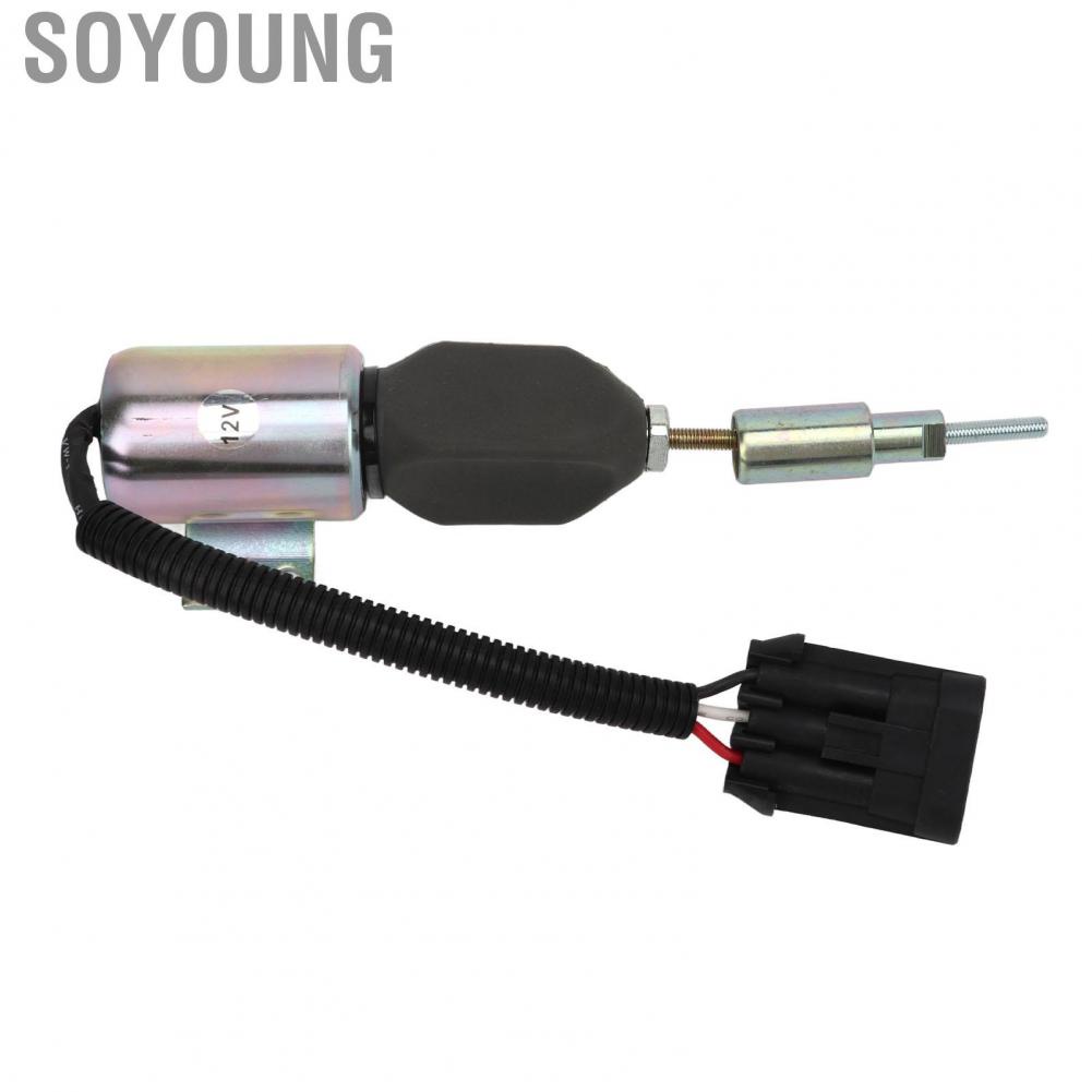 Soyoung Fuel Stop Solenoid  Shut Off Stable Efficient DC 12V Standard Size 1751ES 12E6UC4B1S5 for Replacement