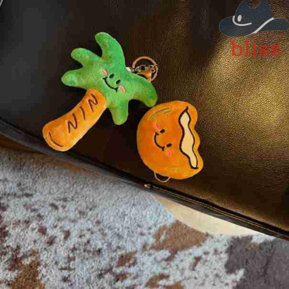 Móc Chìa Khóa Bằng PP Cotton Thiết Kế Cây Dừa Hoạt Hình Sáng Tạo Cho Nữ Giá Đỡ