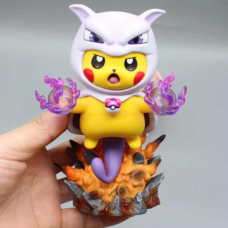 Mô Hình Nhân Vật Tyranitar Pikachu Mặc Đồ Cosplay Dễ Thương 13cm